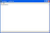 Quicknote binary, a simple notepad clone